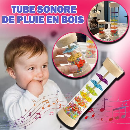Tube sonore de pluie en bois '' Promotion 75% de rabais ' pour un temps limité - le coffre a jouets- Default Title