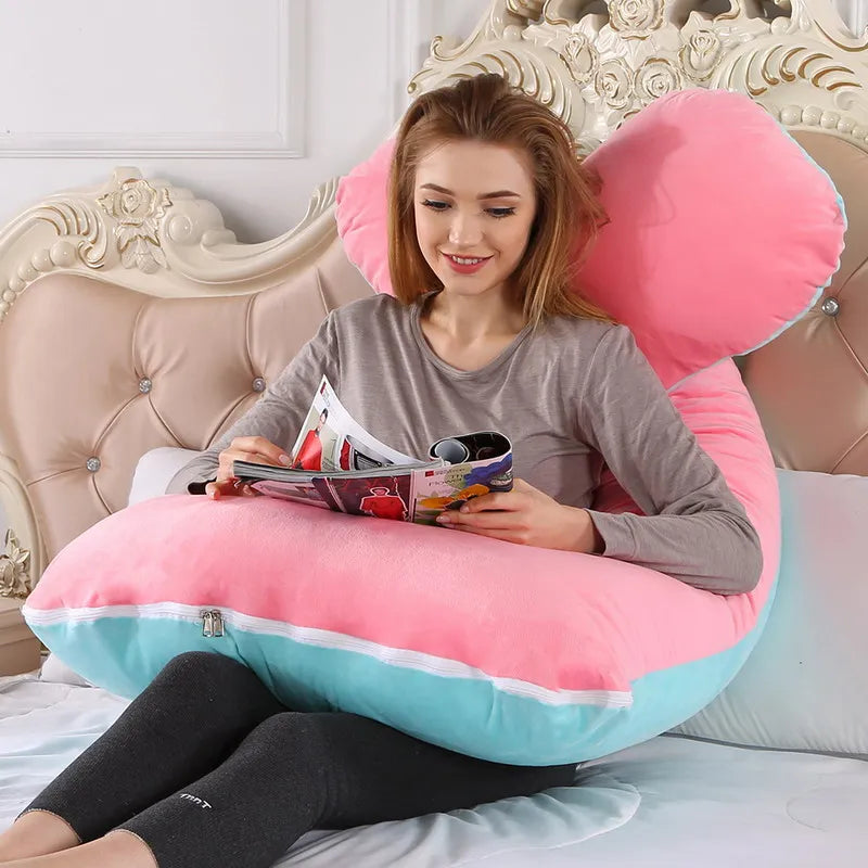 Oreiller de Grossesse Doux pour Femme Enceinte, Heart de Grossesse, ALTERSupport d'Allaitement pour le Sommeil, Livraison Directe, 120x70cm