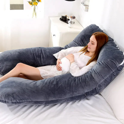 Oreiller de Grossesse Doux pour Femme Enceinte, Heart de Grossesse, ALTERSupport d'Allaitement pour le Sommeil, Livraison Directe, 120x70cm