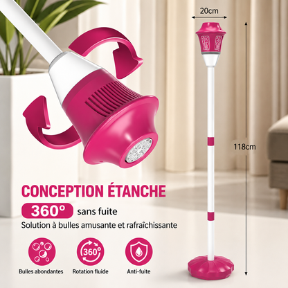 Machine à Bulles Automatique avec Support, Lumières et Musique