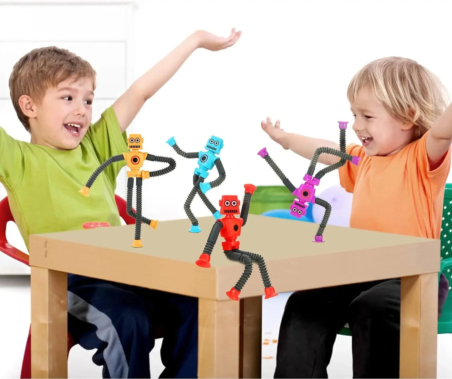 Jouet Robot Extensible à Ventouses – Amusement et Créativité