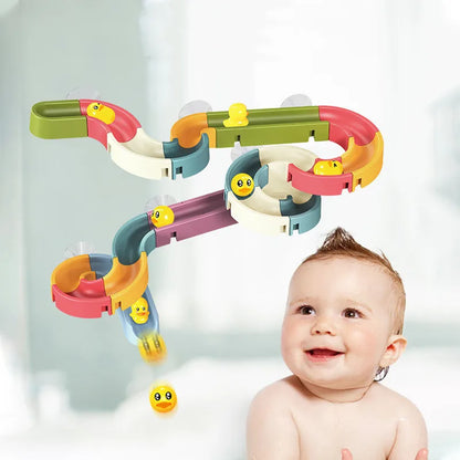Jouets de bain muraux pour bébé – Pistes aquatiques avec canard à remonter