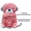 Jouet Apaisant en Peluche pour Bébé - Ours Respirant avec Musique, Lumières et Sons | Compagnon de Sommeil Doux - le coffre a jouets- Loutre rose Style2 / 30CM