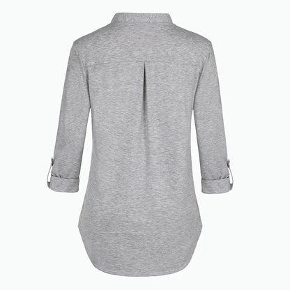 T-shirt d'Allaitement à Manches sulfet Col en V pour Femme Enceinte, Vêtement en Y Solide