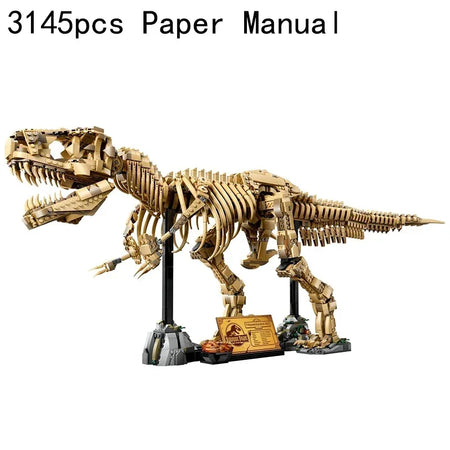 Ensemble de blocs de construction fossiles de parc dinosaures, 3145 pièces, briques assemblées pour adultes, modèle cadeaux d'anniversaire, décor de croom, compatible 76968