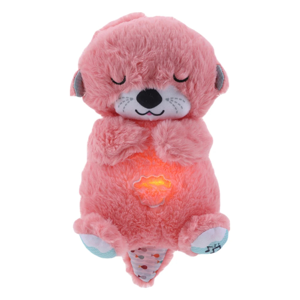 30cm Plush Animal Sleep Companion with Breathing Movement Cute Sleeping bear Toy Music Appease Toys Newborn Baby Gift