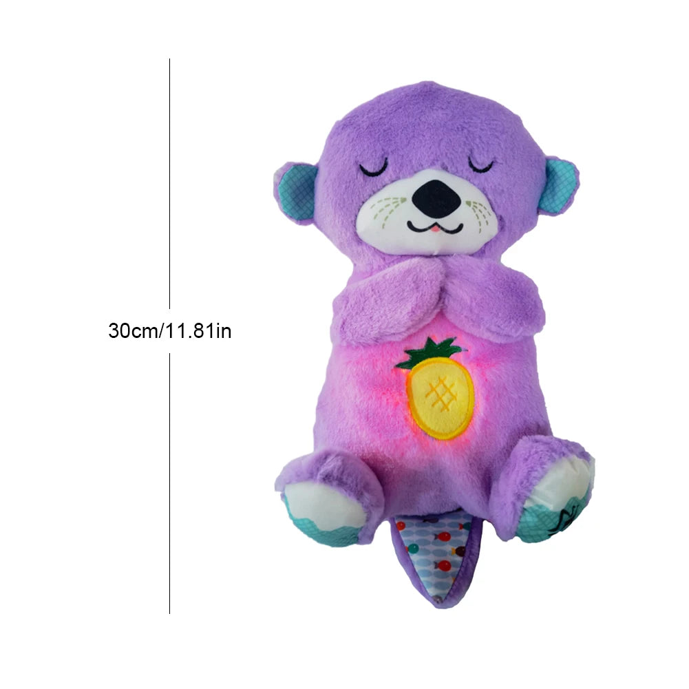 30cm Plush Animal Sleep Companion with Breathing Movement Cute Sleeping bear Toy Music Appease Toys Newborn Baby Gift