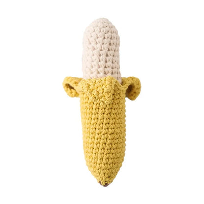 Hochet Citron en Crochet – Jouet Sensoriel & Anneau de Dentition pour Bébé