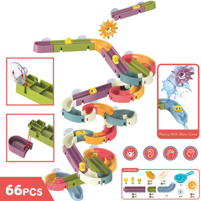 Jouets de bain muraux pour bébé – Pistes aquatiques avec canard à remonter
