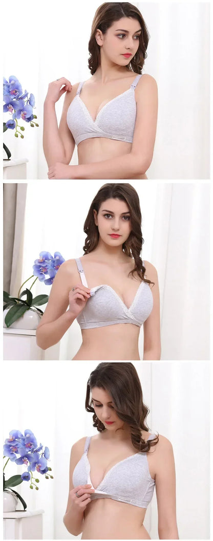 Soutien-gorge d'allaitement sans fil pour femme enceinte, lingerie taille unique, sous-vêtement de sommeil