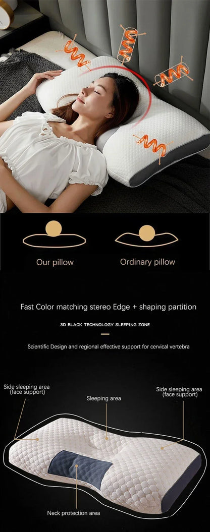 Oreiller cervical Orth4WD en fibre de soja, oreiller de massage SPA, aide à dormir et à protéger le cou, ménage