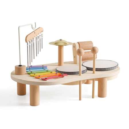 Jouets Montessori en bois pour bébé :  éveil musical en douceur