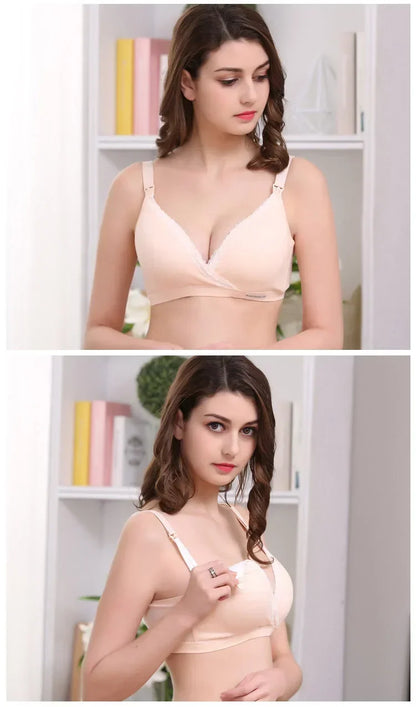 Soutien-gorge d'allaitement sans fil pour femme enceinte, lingerie taille unique, sous-vêtement de sommeil