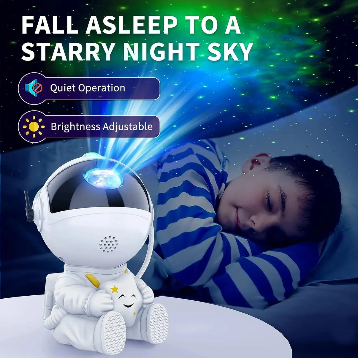 Projecteur d'Étoiles Galaxy Astronaut - Veilleuse Nébuleuse Étoilée 🌌✨ - le coffre a jouets- étoile blanche