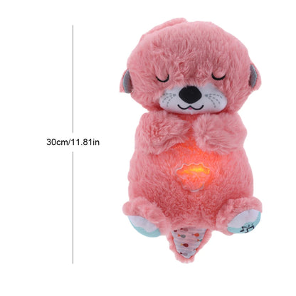 30cm Plush Animal Sleep Companion with Breathing Movement Cute Sleeping bear Toy Music Appease Toys Newborn Baby Gift