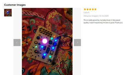 Planche occupée Montessori LED - Jouet éducatif & sensoriel en bois