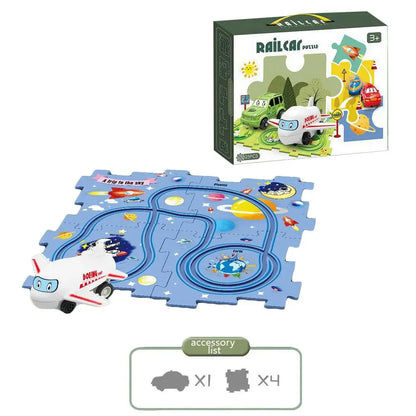 Puzzle de piste de voiture – Jouet éducatif et amusant pour enfants 🚗✨