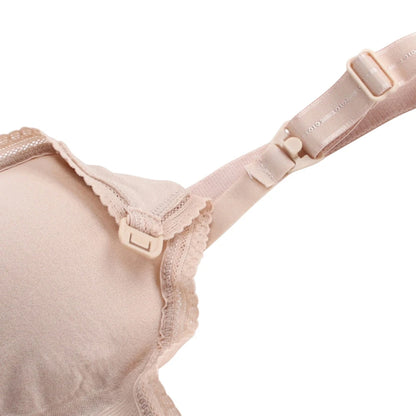 Soutien-gorge d'Allaitement en Dentelle avec Bouton Supérieur pour Femme Enceinte, Sous-vêtement d'Allaitement Maternel, Camisole de Grossesse