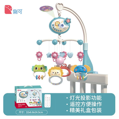 Mobile musical CPull pour bébé avec lumières, projection itude pour nourrissons, jouets télécommandés pour nouveau-nés