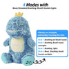 Jouet Apaisant en Peluche pour Bébé - Ours Respirant avec Musique, Lumières et Sons | Compagnon de Sommeil Doux - le coffre a jouets- Dinosaure bleu / 30CM