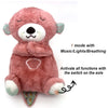 Jouet Apaisant en Peluche pour Bébé - Ours Respirant avec Musique, Lumières et Sons | Compagnon de Sommeil Doux - le coffre a jouets- Loutre rose / 30CM