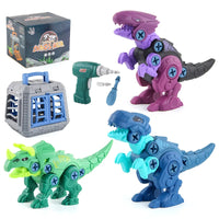 Kit de Construction de Dinosaure Vorannosaurus Rex avec Mini Perceuse Électrique