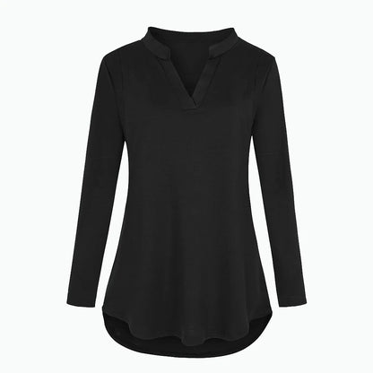 T-shirt d'Allaitement à Manches sulfet Col en V pour Femme Enceinte, Vêtement en Y Solide
