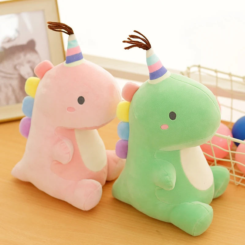 Peluche Dinosaure Kawaii - Jouet Doux et Mignon pour Enfants, Cadeau d'Anniversaire Parfait - le coffre a jouets- Vert clair / 23cm