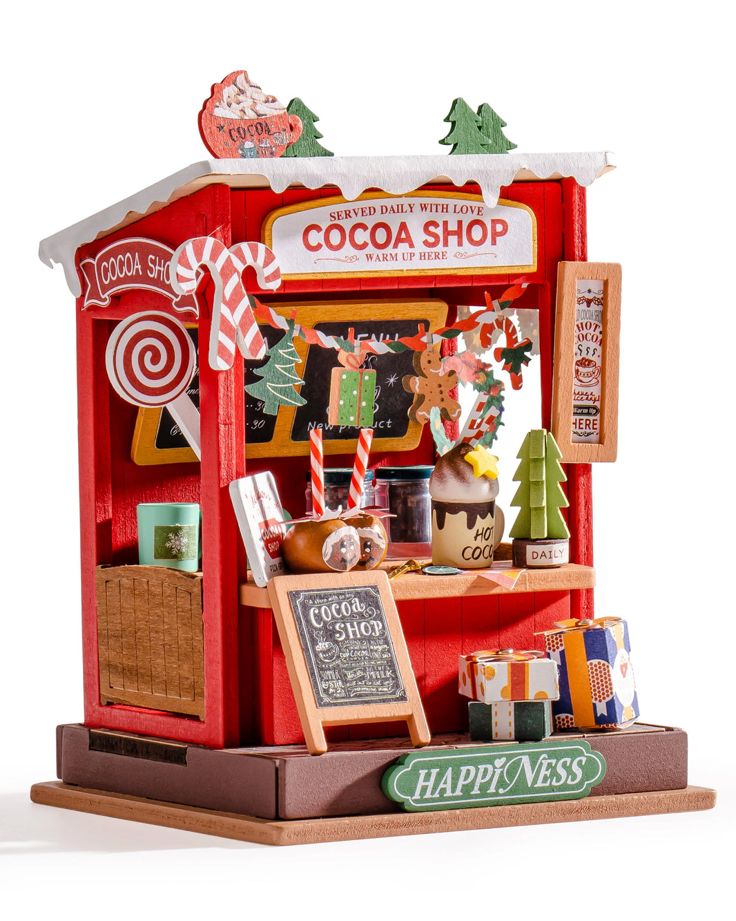 Maison Miniature de Noël Rolife – Un Chef-d'œuvre DIY pour les Fêtes - le coffre a jouets- Maison de Noël