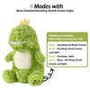 Jouet Apaisant en Peluche pour Bébé - Ours Respirant avec Musique, Lumières et Sons | Compagnon de Sommeil Doux - le coffre a jouets- Dinosaure vert / 30CM