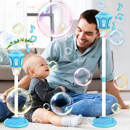 Machine à Bulles Automatique avec Support, Lumières et Musique