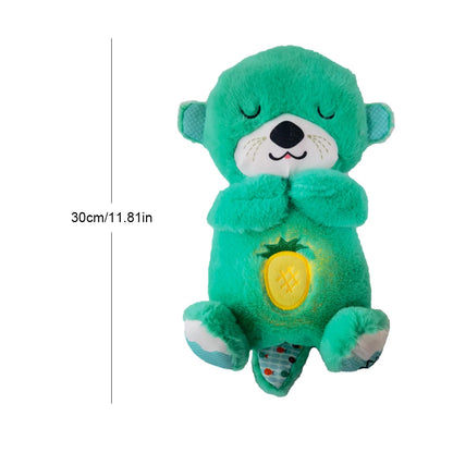 30cm Plush Animal Sleep Companion with Breathing Movement Cute Sleeping bear Toy Music Appease Toys Newborn Baby Gift