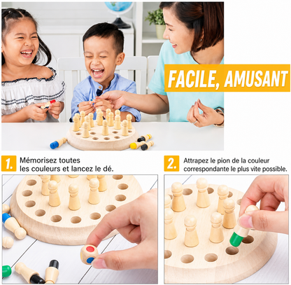 Bâton de mémoire en bois Montessori – Jeu éducatif pour enfants & adultes