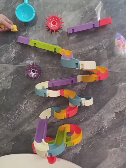 Jouets de bain muraux pour bébé – Pistes aquatiques avec canard à remonter