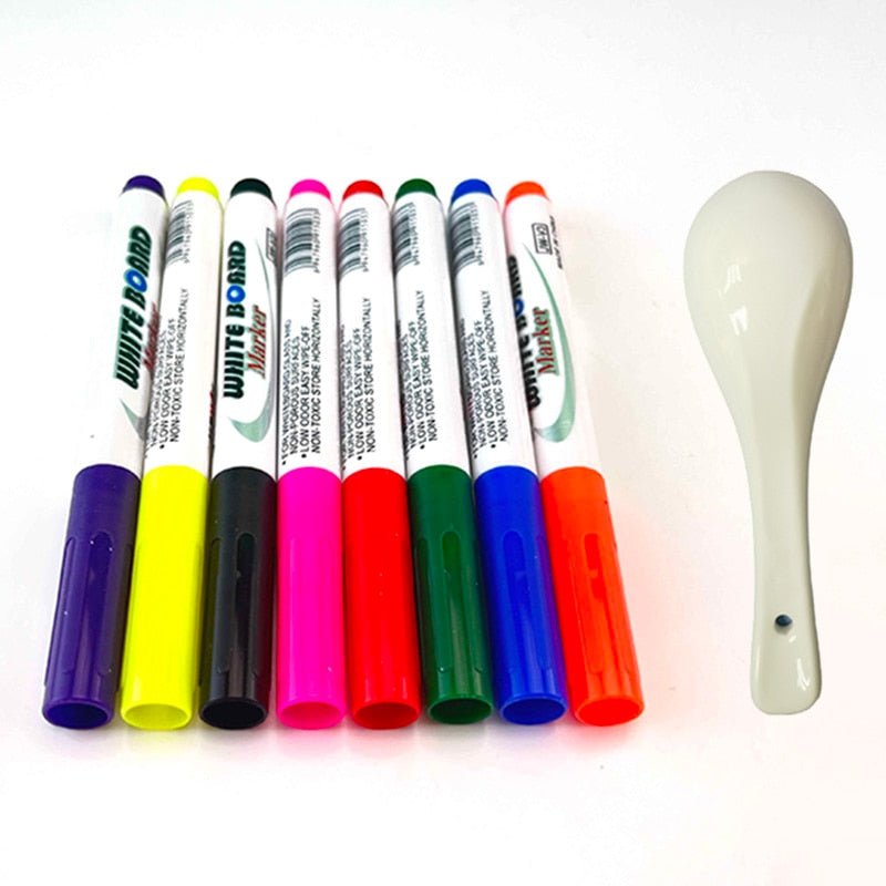 ColorsMagical™ - Stylo magique pour peinture à l'eau. - le coffre a jouets- 8 couleurs avec cuillère.